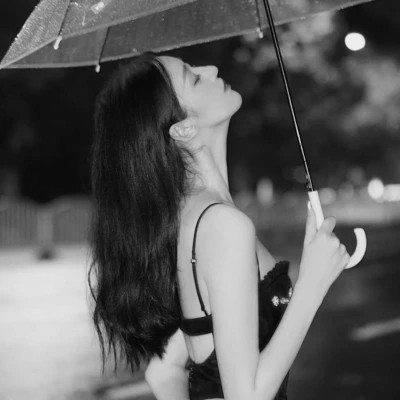 黑白头像美女图片