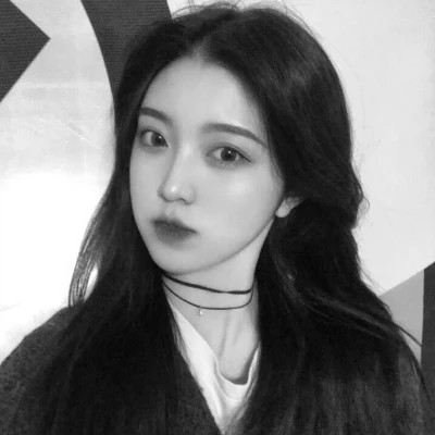 黑白头像美女图片