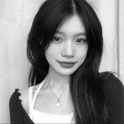 黑白头像美女图片