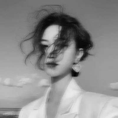qq头像美女头像黑白