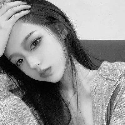 qq头像美女头像黑白