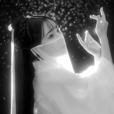 伤感黑白女头