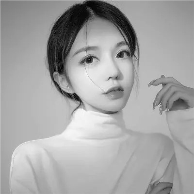 唯美黑白女生头像
