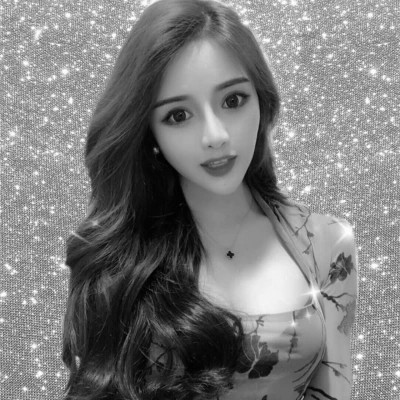 唯美黑白女生头像