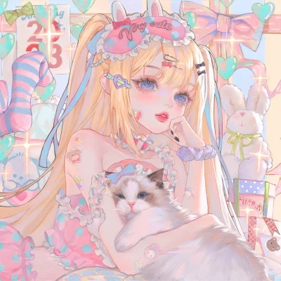 精美动漫闺蜜头像一人一张