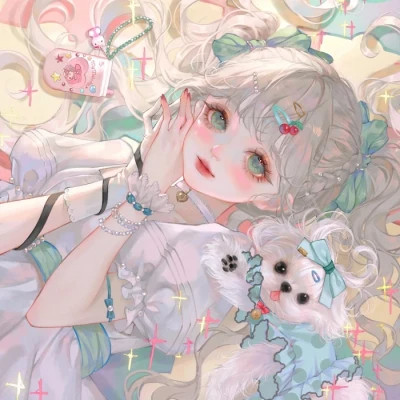 精美动漫闺蜜头像一人一张