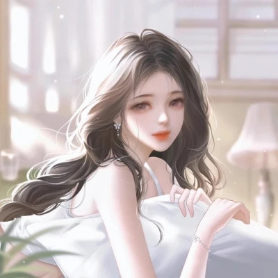 纯欲女生动漫头像手绘干净图片