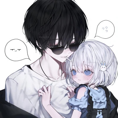 甜蜜漫画系情侣头像