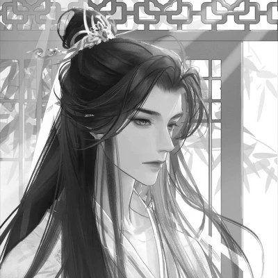 男生头像黑白动漫