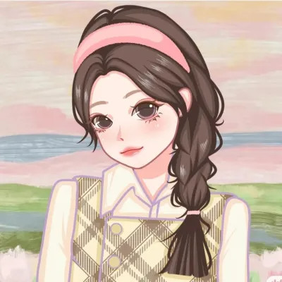 女生卡通手绘微信头像