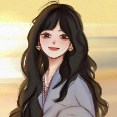 女生卡通手绘微信头像