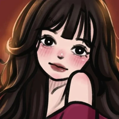 女生卡通手绘微信头像