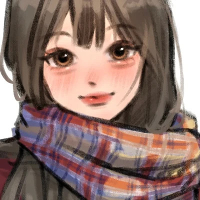 女生卡通手绘微信头像
