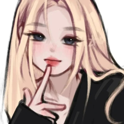 女生卡通手绘微信头像