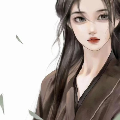 女生卡通手绘微信头像