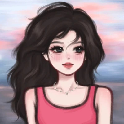 女生卡通手绘微信头像