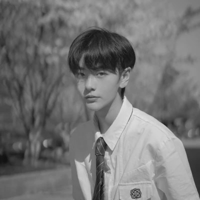 男生头像黑白真人