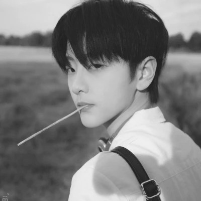 男生头像黑白真人