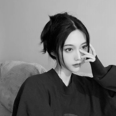 二人真人黑白闺蜜头像
