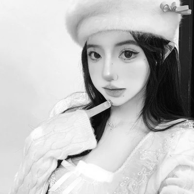 女生头像闺蜜真人黑白