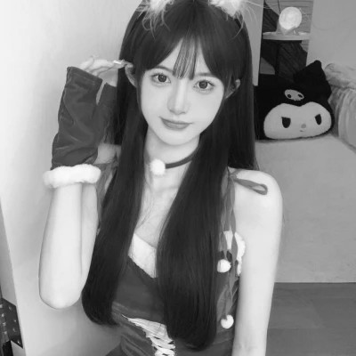 女生头像闺蜜真人黑白