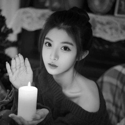 黑白4人女生闺蜜头像真人