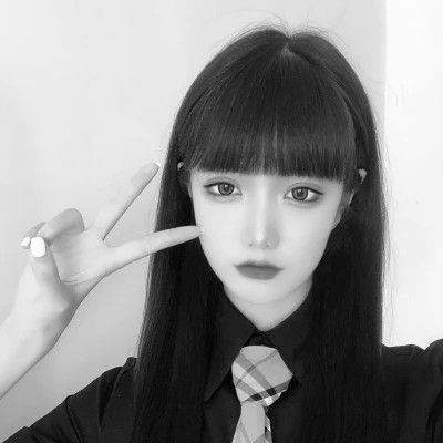 闺蜜头像黑白四人真人女