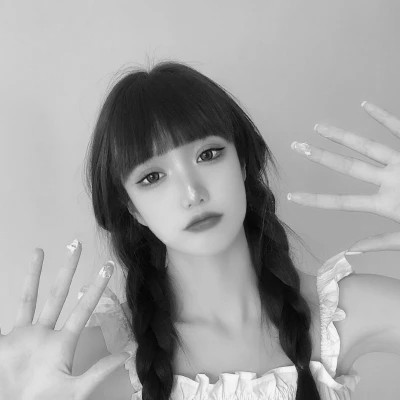 闺蜜头像黑白四人真人女
