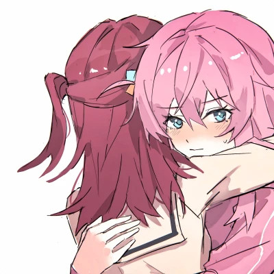 百合动漫情侣头像