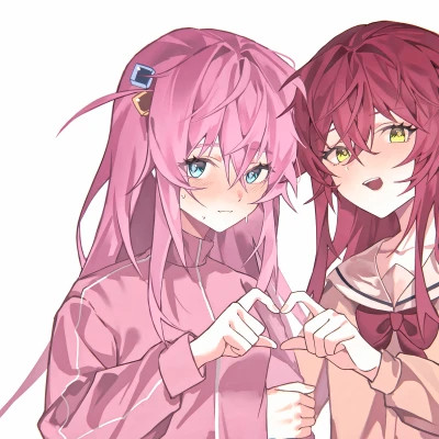 百合动漫情侣头像