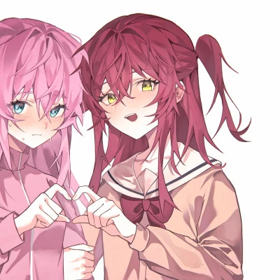 百合动漫情侣头像