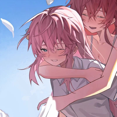 百合动漫情侣头像