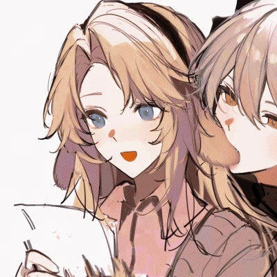 百合动漫情侣头像