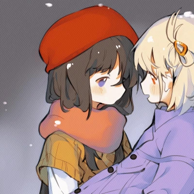 百合动漫情侣头像