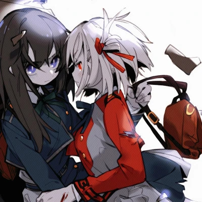 百合动漫情侣头像