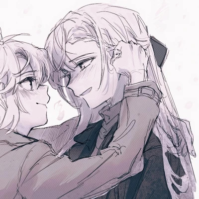 百合动漫情侣头像