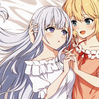 百合动漫情侣头像