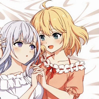 百合动漫情侣头像