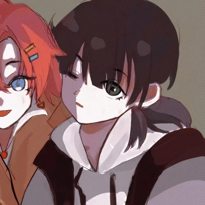 百合动漫情侣头像