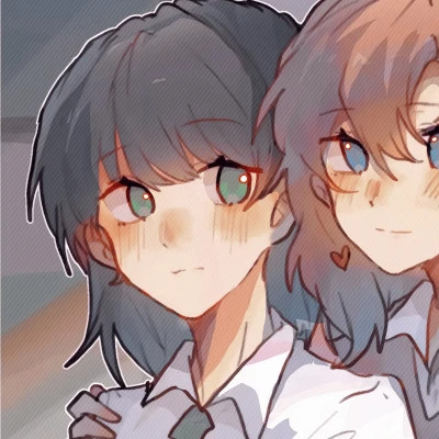 百合动漫情侣头像