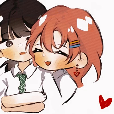 百合动漫情侣头像