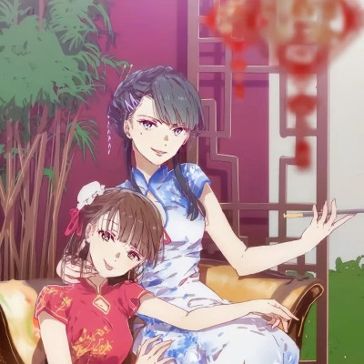拉拉情侣头像两女动漫图片