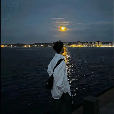 超级好看的氛围真人背影男头