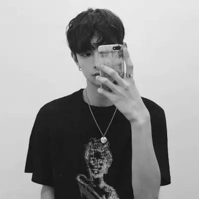 黑白帅气男生头像照片