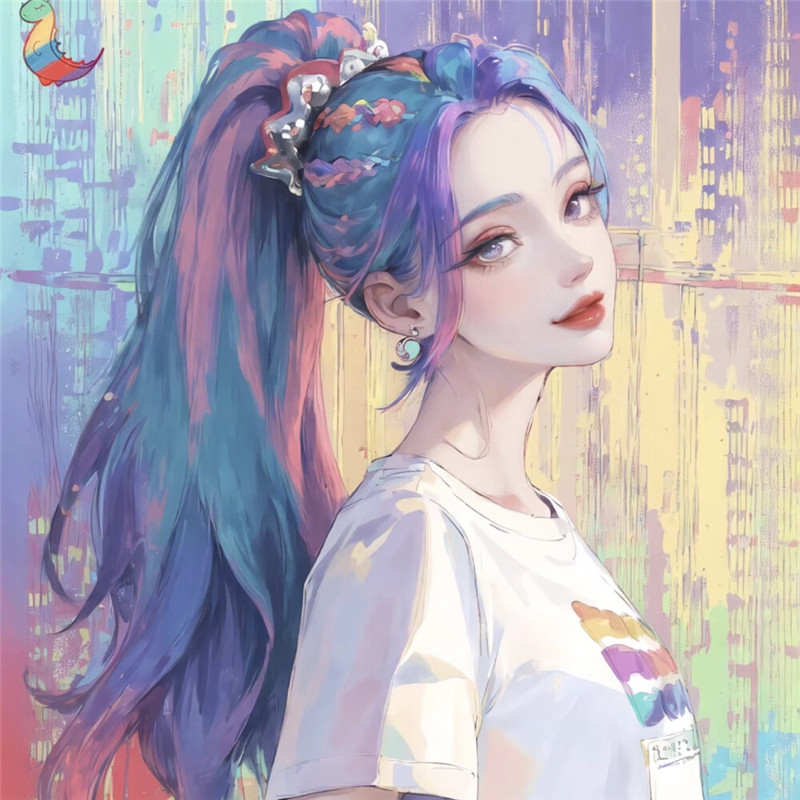 手绘酷女孩头像动漫图片