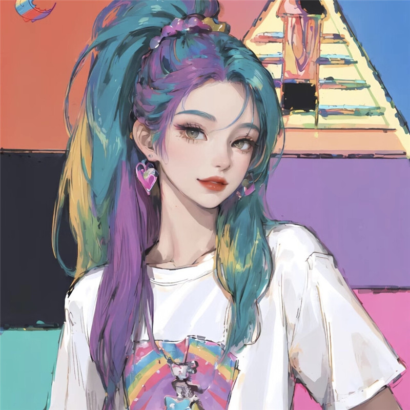 手绘酷女孩头像动漫图片
