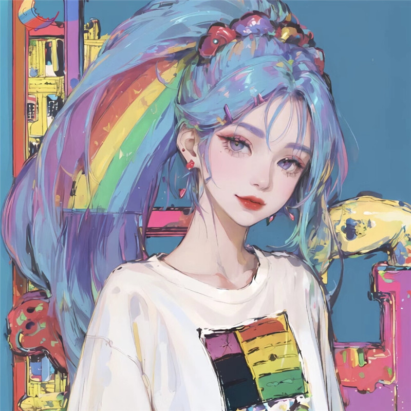 手绘酷女孩头像动漫图片