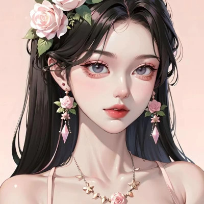 漂亮的手绘女头像