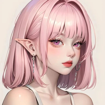 漂亮的手绘女头像