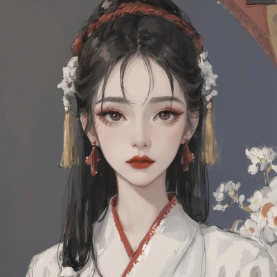 手绘头像仙气精致女